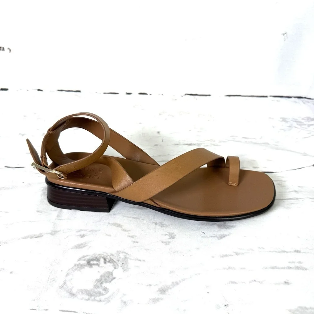 Naturalizer Birch Sandals Women's 9M Brown Ankle Strap Leather Strappy New